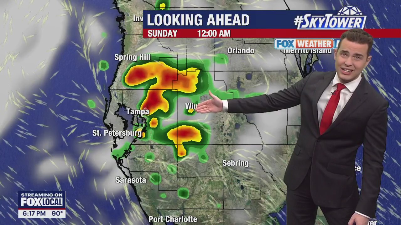 Tampa weather | Spotty showers overnight Saturday