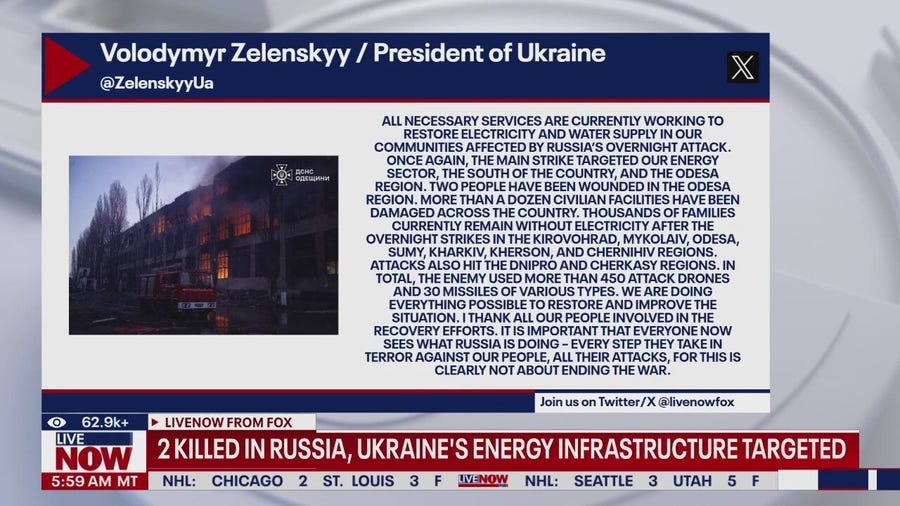 Drone strike kills 2 in Russia