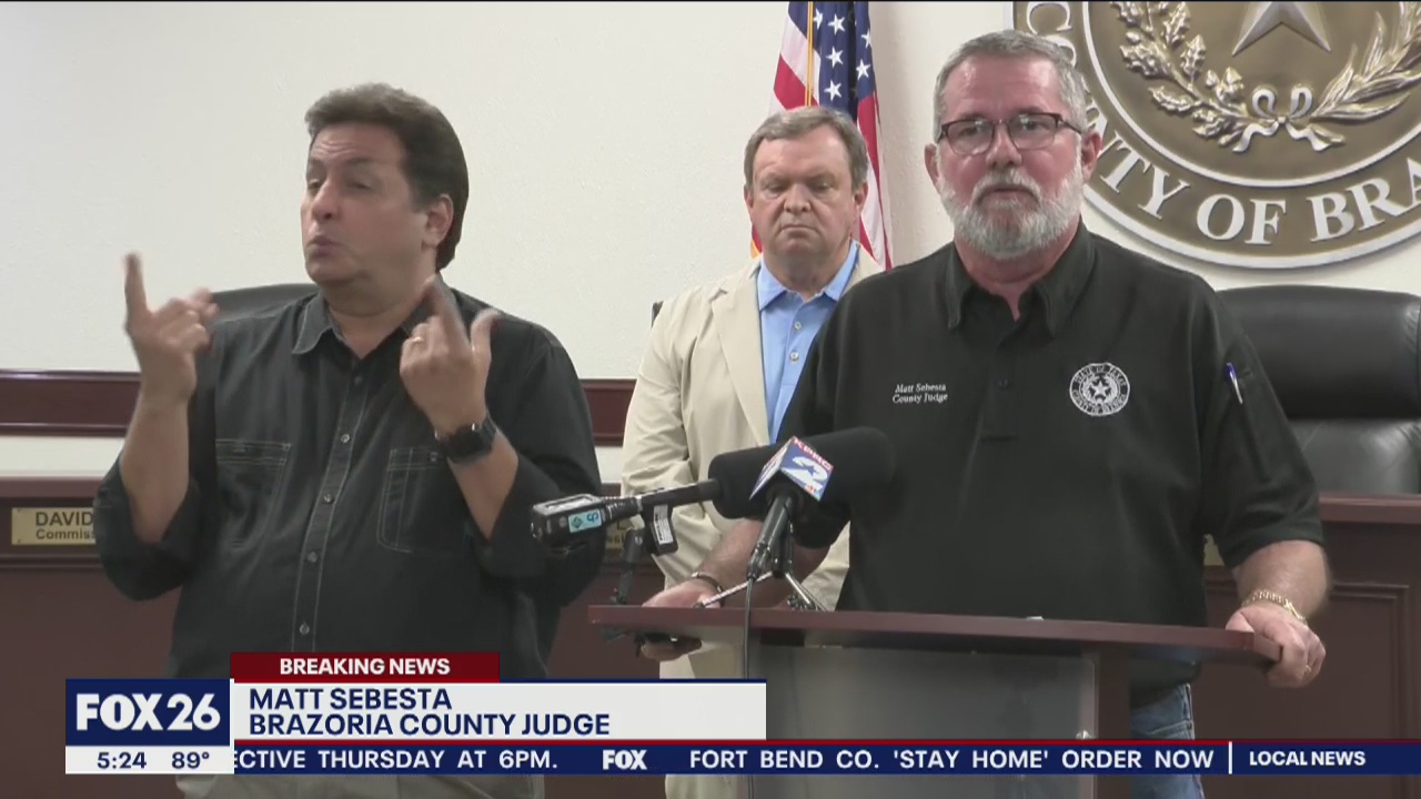 Brazoria County issues stay-at-home order