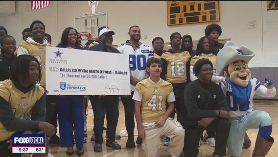 Dallas Cowboys player talks mental health with Dallas ISD