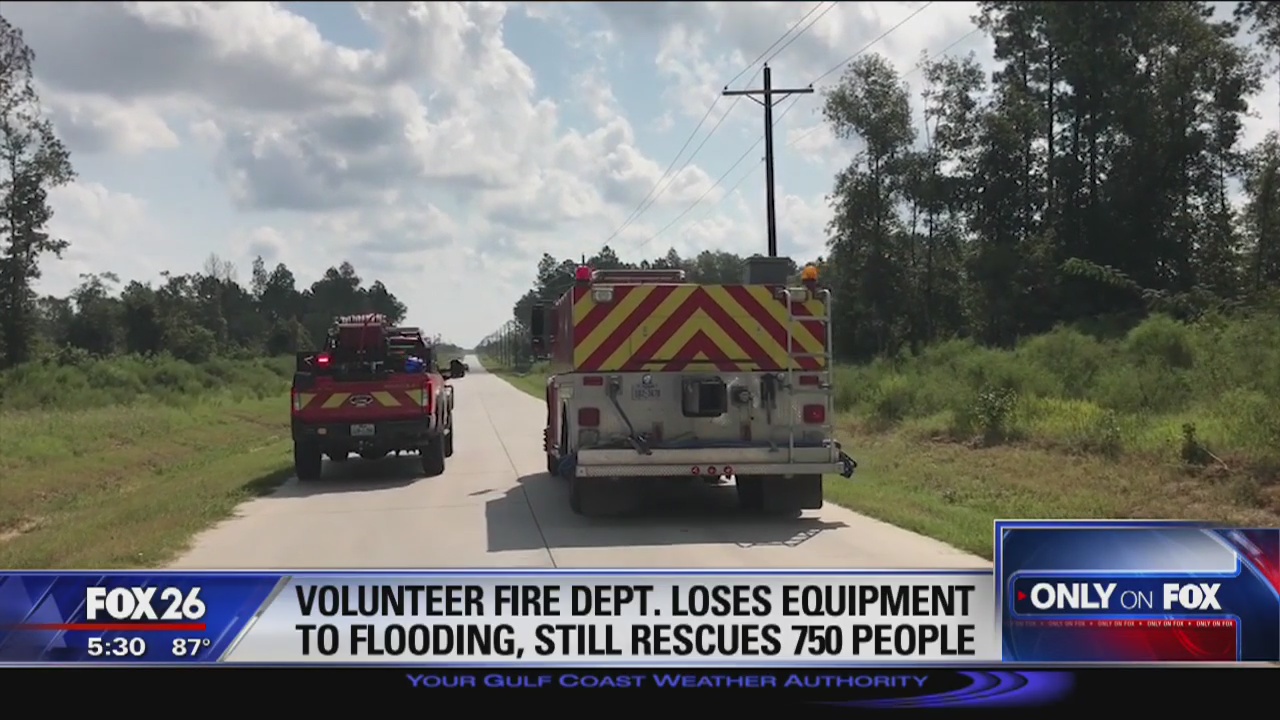 Volunteer fire department loses equipment in Hurricane Harvey, still rescues more than 750 people