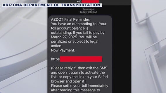 ADOT warns of toll scam text messages