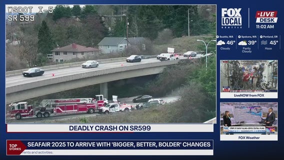 Deadly crash on SR599 in Tukwila, WA