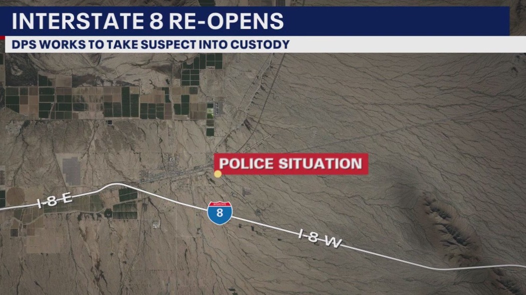 Interstate 8 reopens after police situation