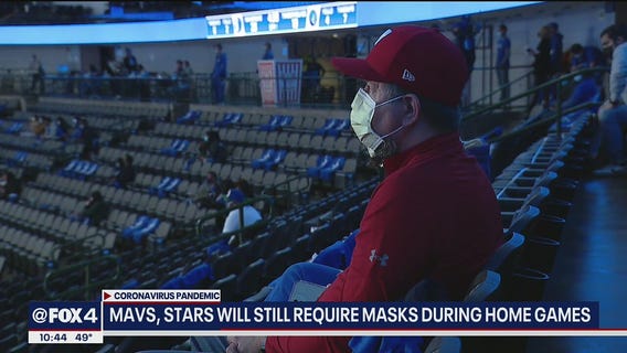 Mavericks, Stars will still require masks at home games