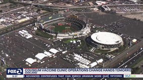 Oakland Coliseum mass vaccination site changing hands tomorrow