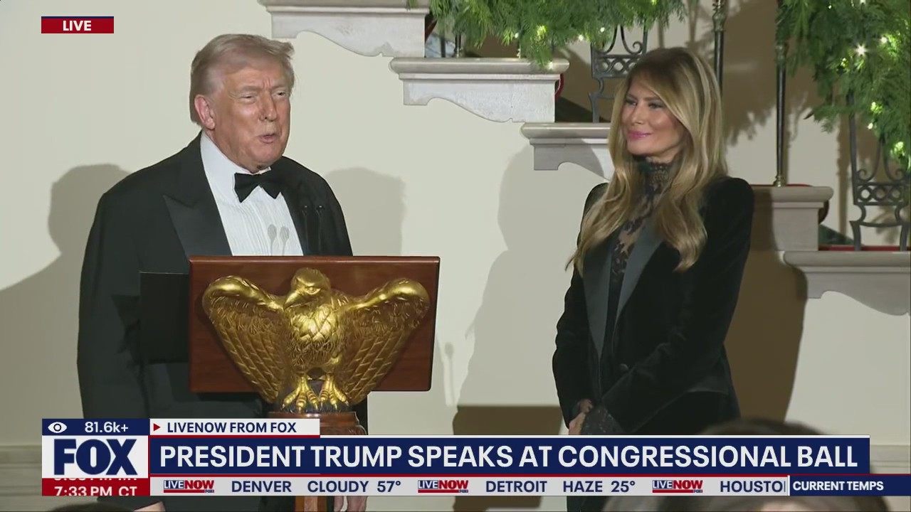Trump delivers remarks at Congressional Ball