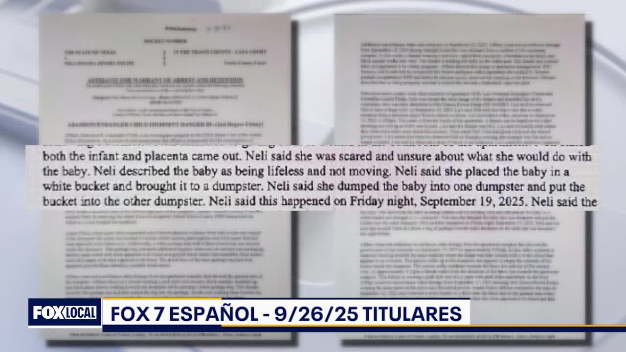 FOX 7 Espa?ol - 9/26/25 Titulares