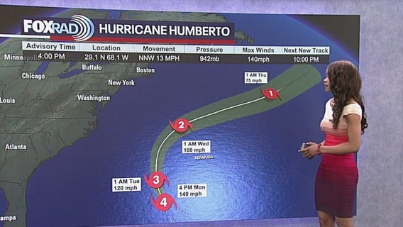 Tracking Tropical Storm Imelda, Hurricane Humberto