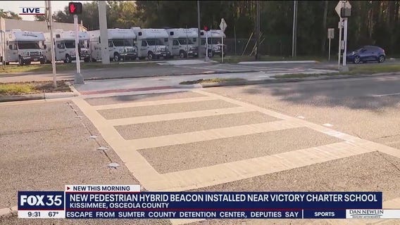 New pedestrian beacon installed near Victory Charter School