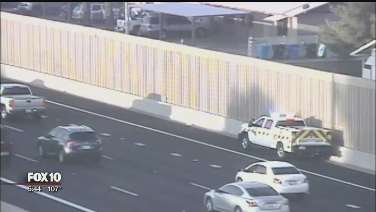 Loose dog stops traffic along I-17 in Phoenix