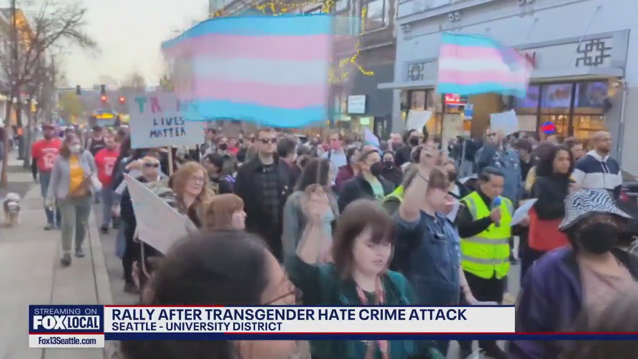 Rally held in Seattle after violent attack of transgender woman