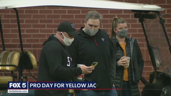 Falcons head coach attends Georgia Tech Pro Day