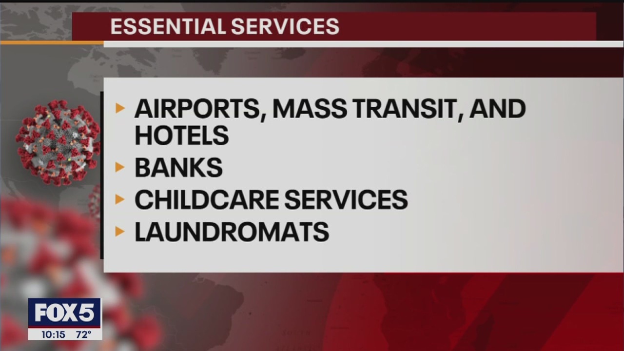 What essential services will remain open in New York State
