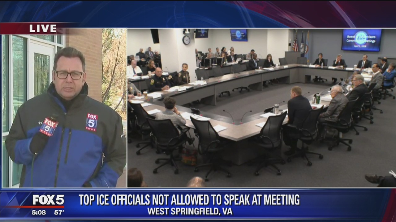 ICE officials barred from speaking at Fairfax County's public safety committee meeting