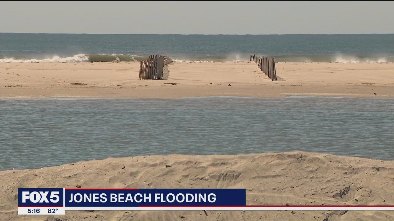 Dangerous rip currents and flooding on Long Island beaches