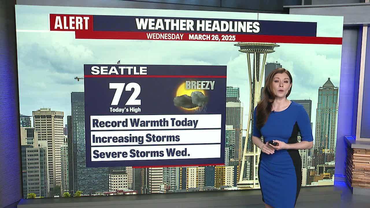 Seattle weather: Strong to severe thunderstorm threat expected Wednesday