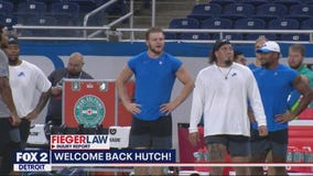Aidan Hutchinson will play his first game for the Lions in 329 days as the play the Packers