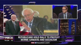 Group of Republicans protest Bernie Sanders during Houston visit
