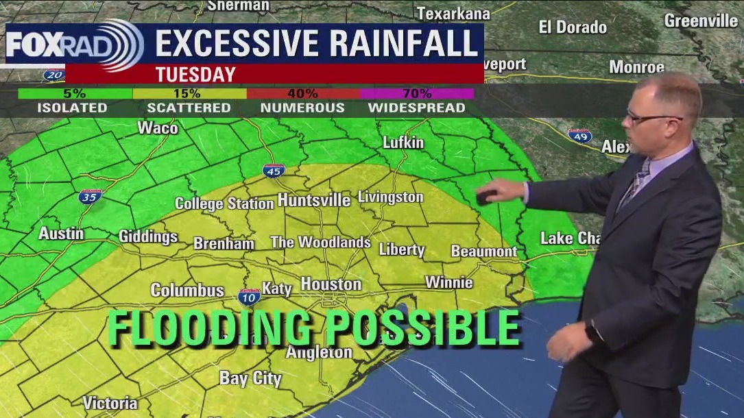 Houston weather: Flooding possible across the area on Tuesday