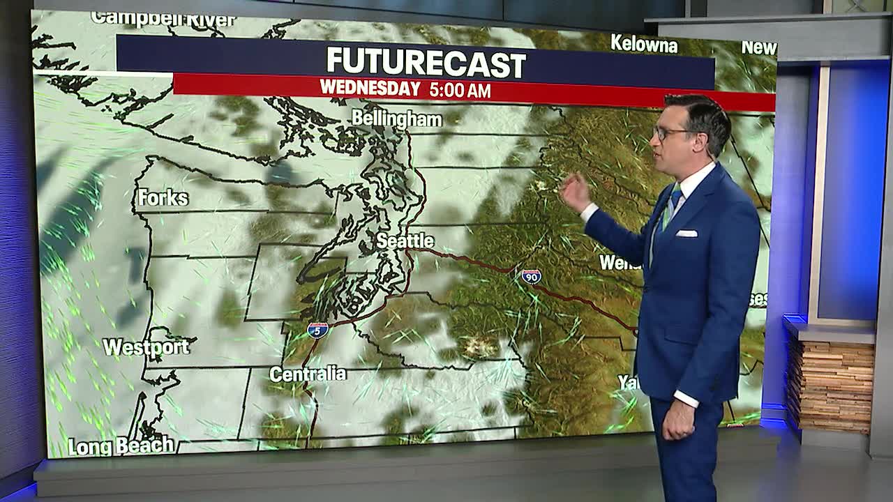 Seattle weather: More clouds, not as hot on Wednesday
