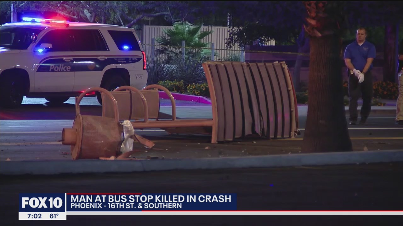 Man waiting at bus stop hit, killed by truck in Phoenix | FOX 10 Phoenix