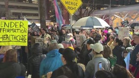Rally for transgender care for kids, teens