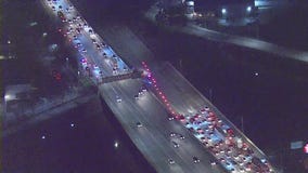 Portion of 605 Freeway closed after multiple vehicle crash