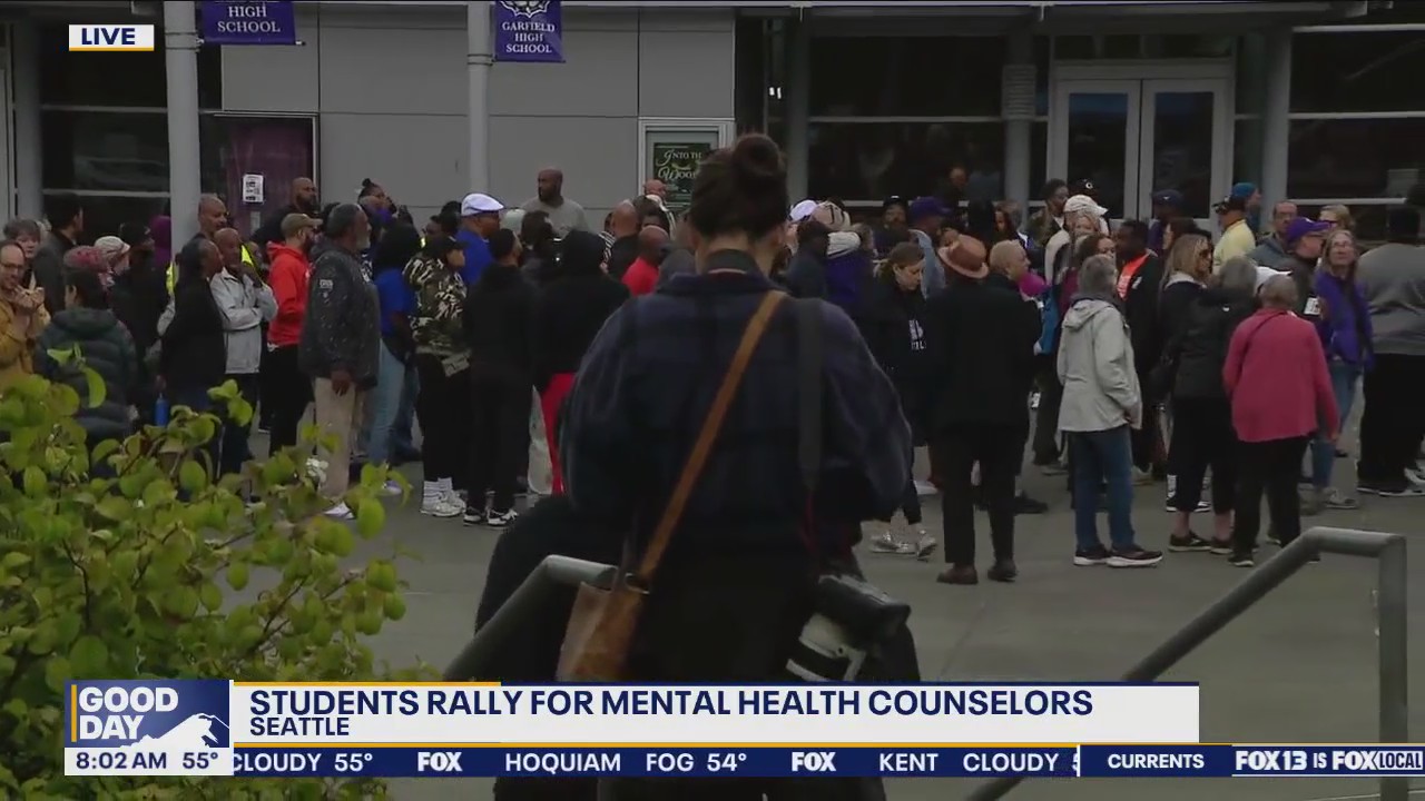 Students rally for mental health counselors at Garfield HS | FOX 13 Seattle