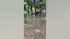 Flooding in The Wedge during Minneapolis hailstorm