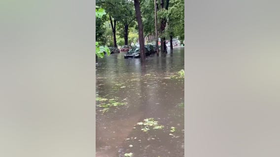 Flooding in The Wedge during Minneapolis hailstorm