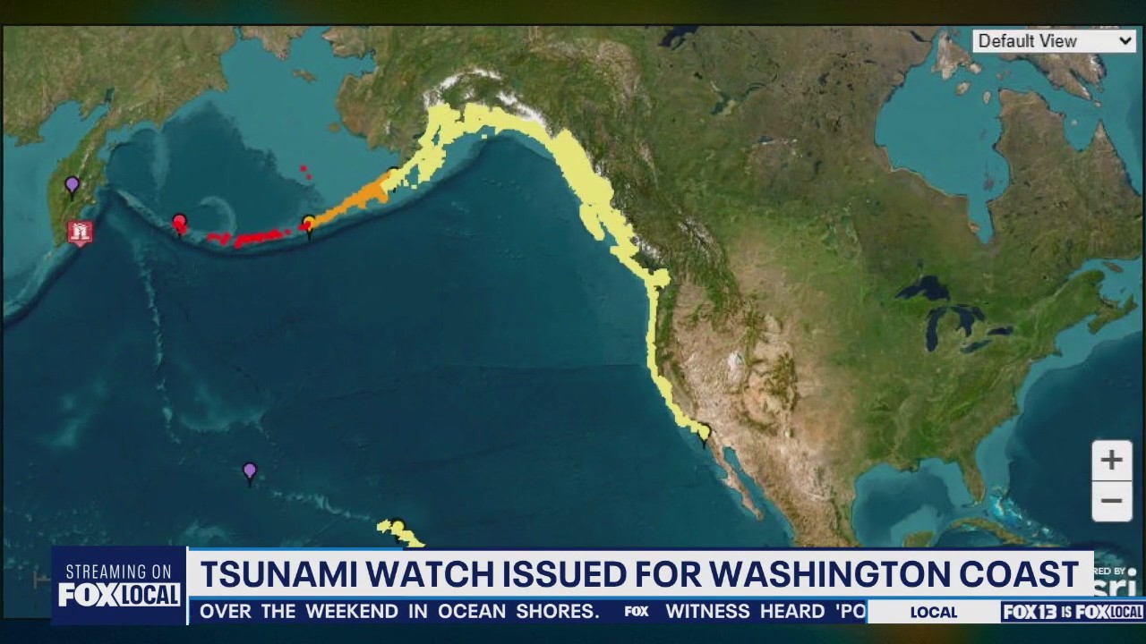 Tsunami watch issued for Washington coast