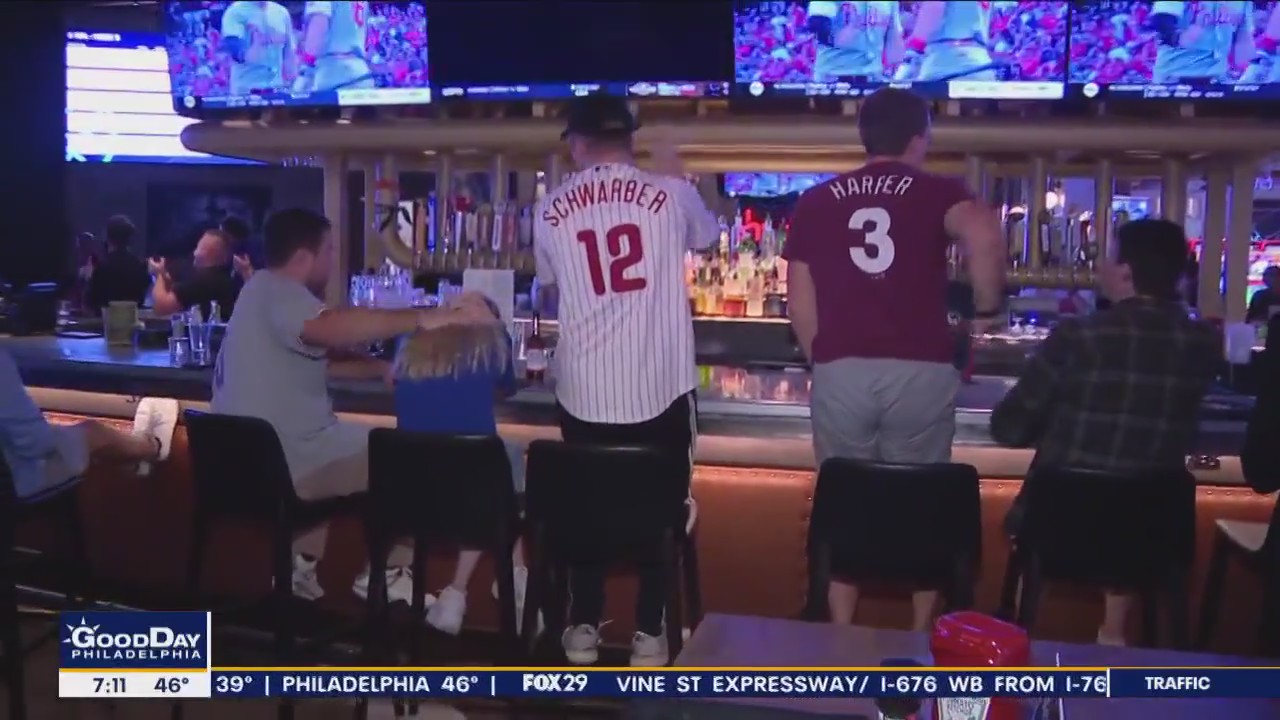 Philadelphia fans prepare to root on the Phillies against the Braves