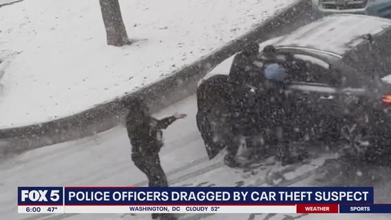 Video shows 2 PWC officers get dragged by vehicle in parking lot