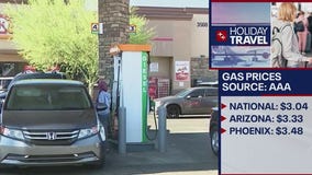 2025 Arizona holiday travel gas prices up from 2024
