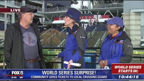 Fan surprised with tickets talks Game 4 of World Series