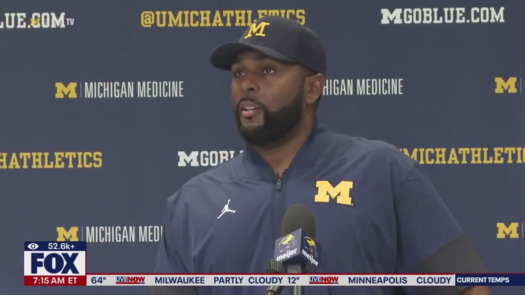 Fired Michigan football coach to make 1st appearance