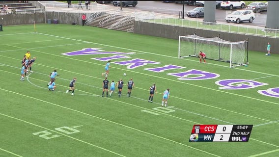 Chicago City scores against Minnesota Aurora FC