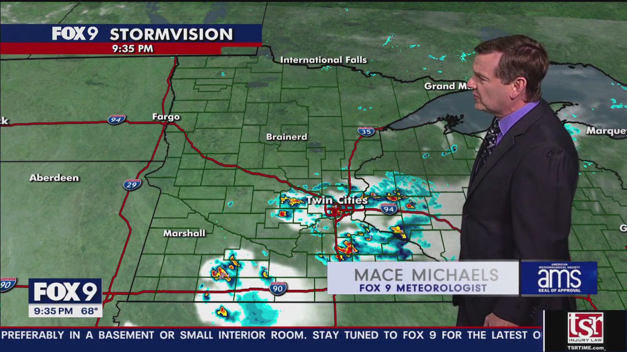 Storms bring hail, weaken as they move east