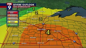 MN weather: Timeline of Monday's possible severe storms