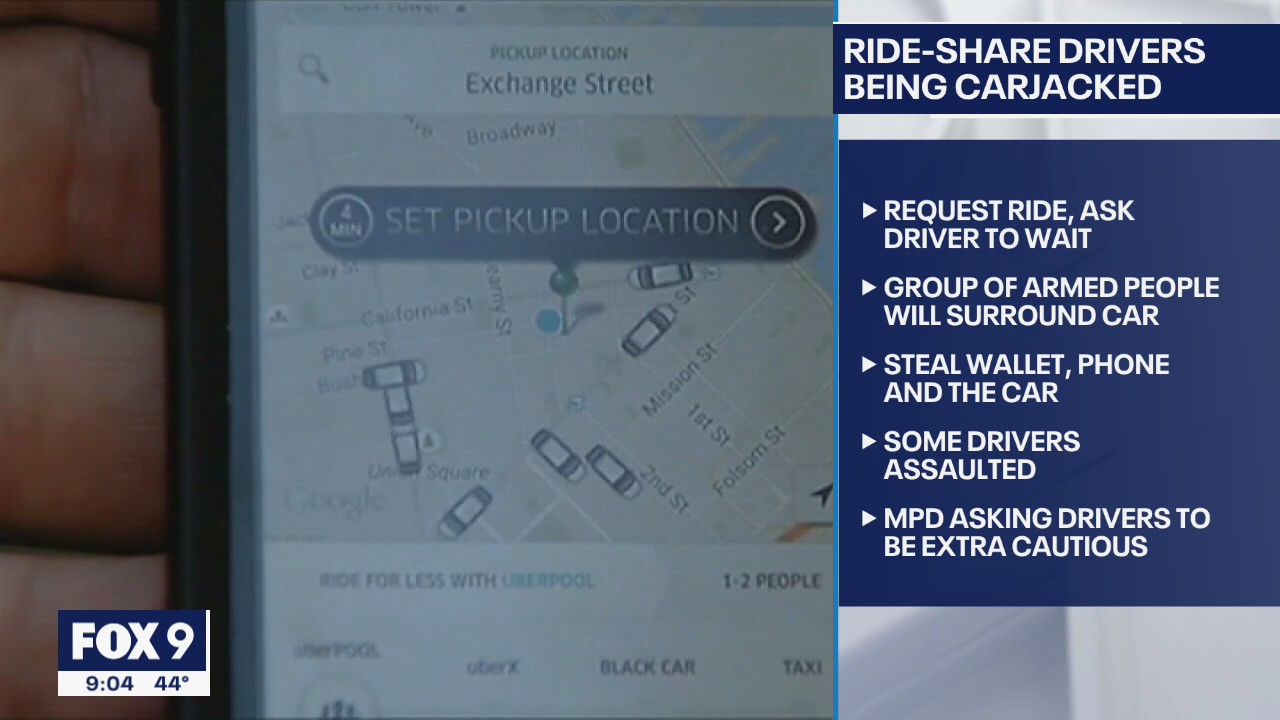 MPD: Uber, Lyft drivers being targeted by carjackers