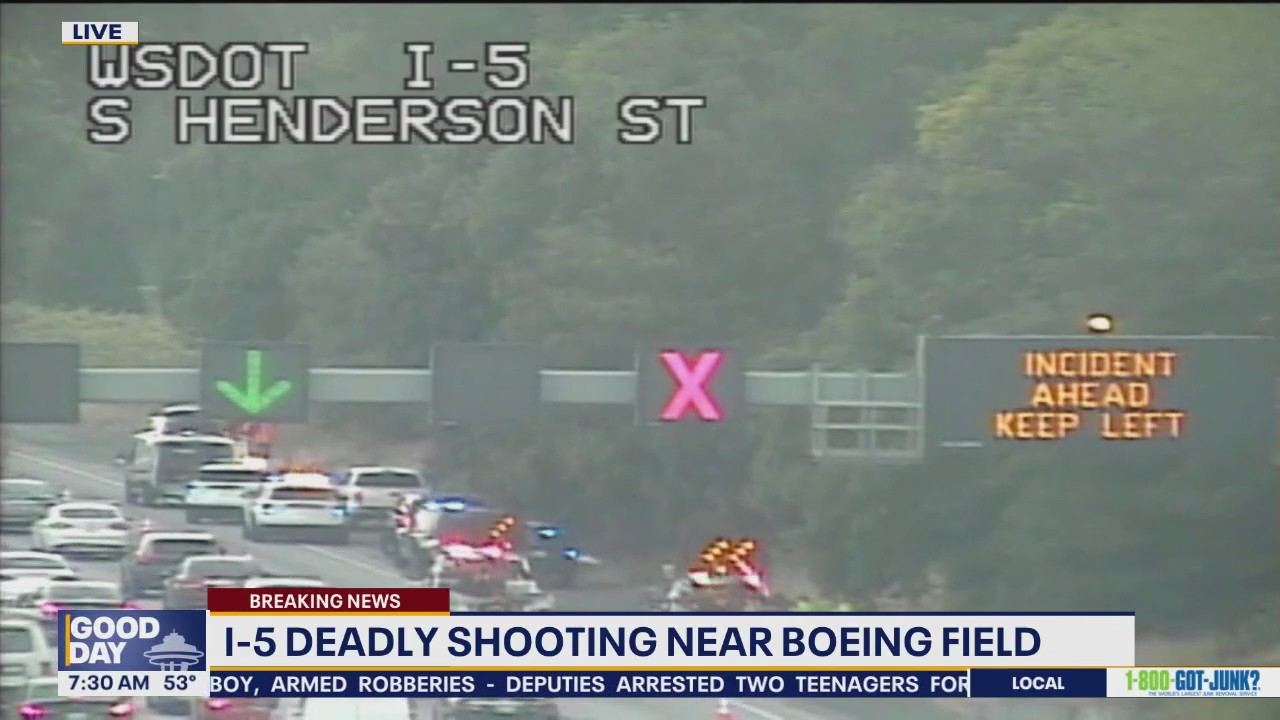 Deadly I-5 shooting near Boeing Field in Seattle