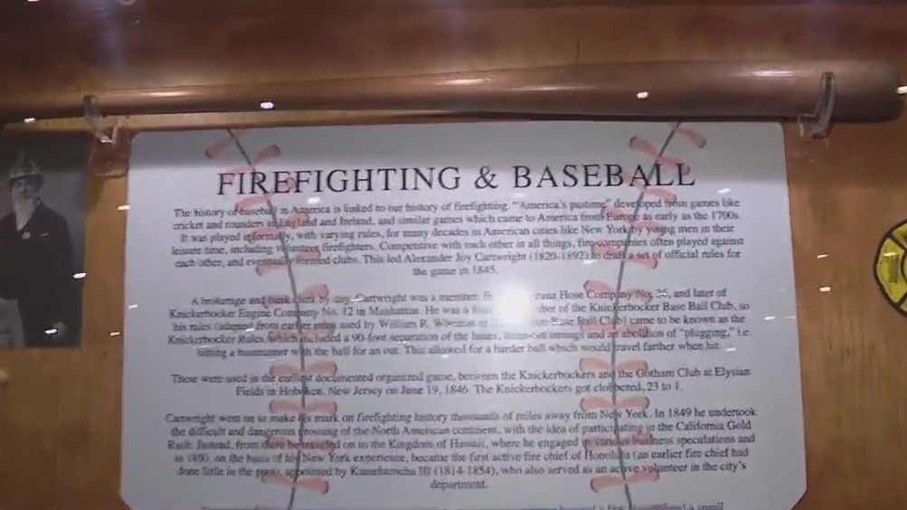 Baseball history on display at firefighting museum