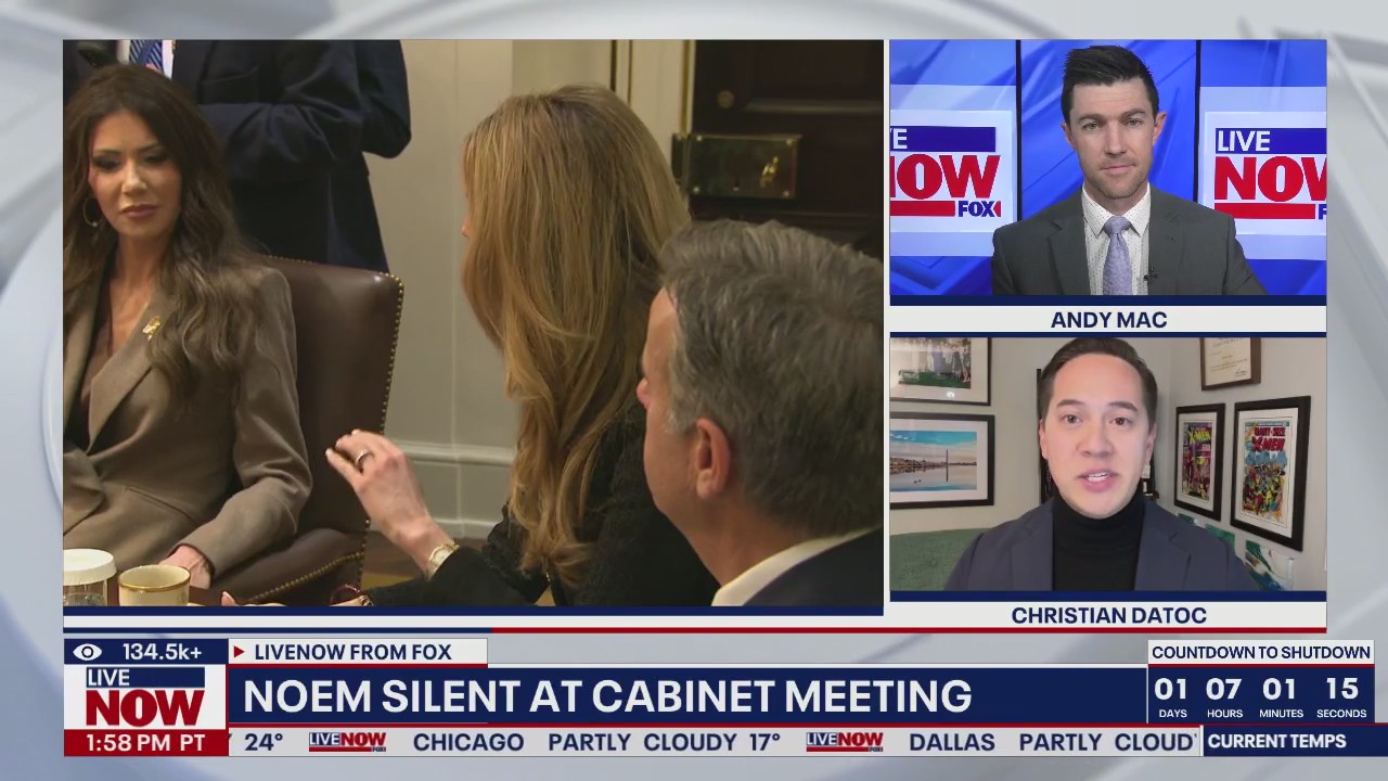 Kristi Noem doesn't speak at Trump cabinet meeting