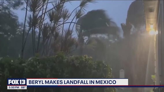 Hurricane Beryl makes landfall in Mexico