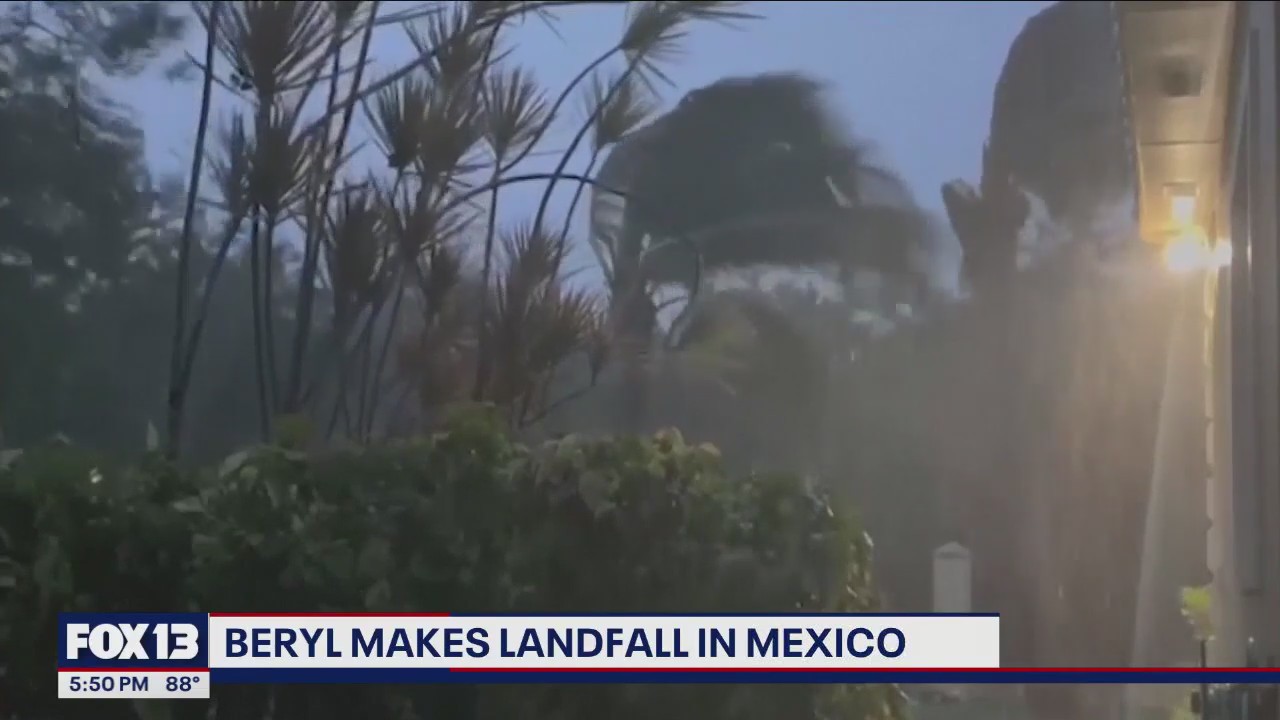 Hurricane Beryl makes landfall in Mexico