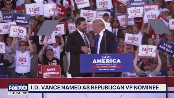 J.D. Vance named as Republican VP nominee