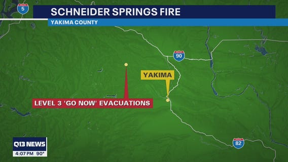 Level 3 evacuations at Schneider Springs Fire near Naches, Washington