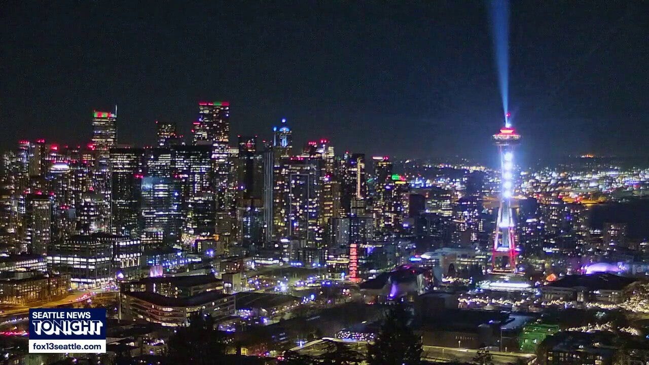 Space Needle testing ahead of NYE show