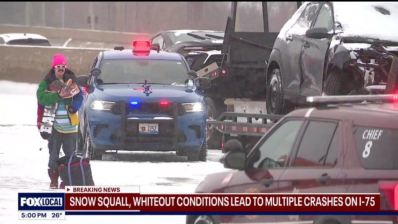 I-75 crash: Nearly 50 vehicles in accident scene caused by snow squalls